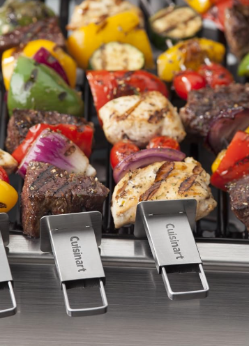 Cuisinart Grill 11 Inch Stainless Steel Sliding Grilling Skewers - Set of Four
