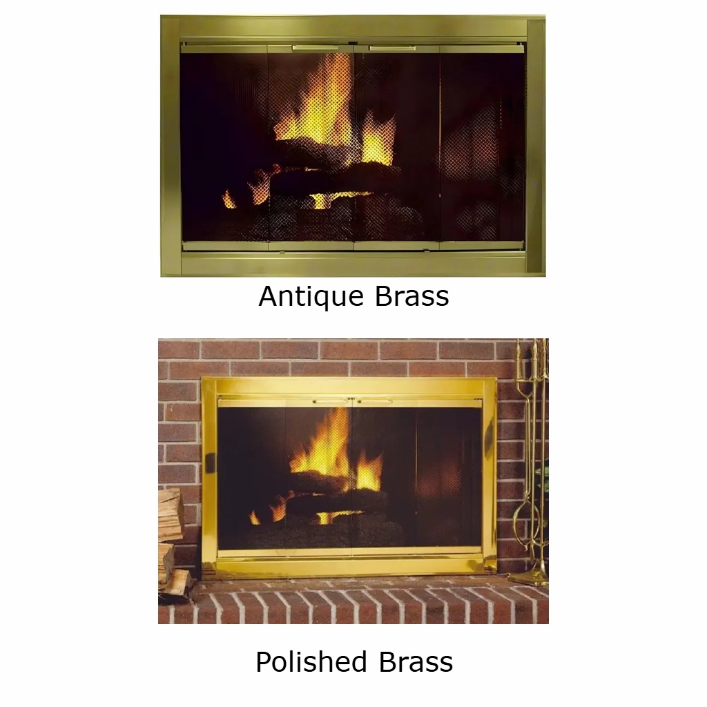 Custom Firescreen Bronze Plated Fireplace Door