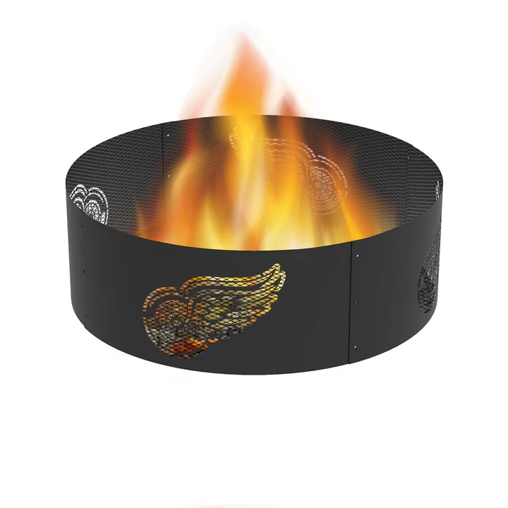 Blue Sky Detroit Red Wings 36 Inch Round Woodburning NHL Fire Ring
