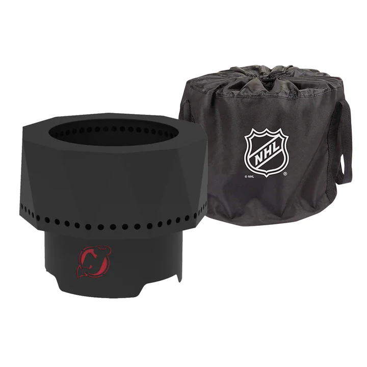 Blue Sky NHL New Jersey Devils Smokeless Steel Portable Wood Burning Fire Pit