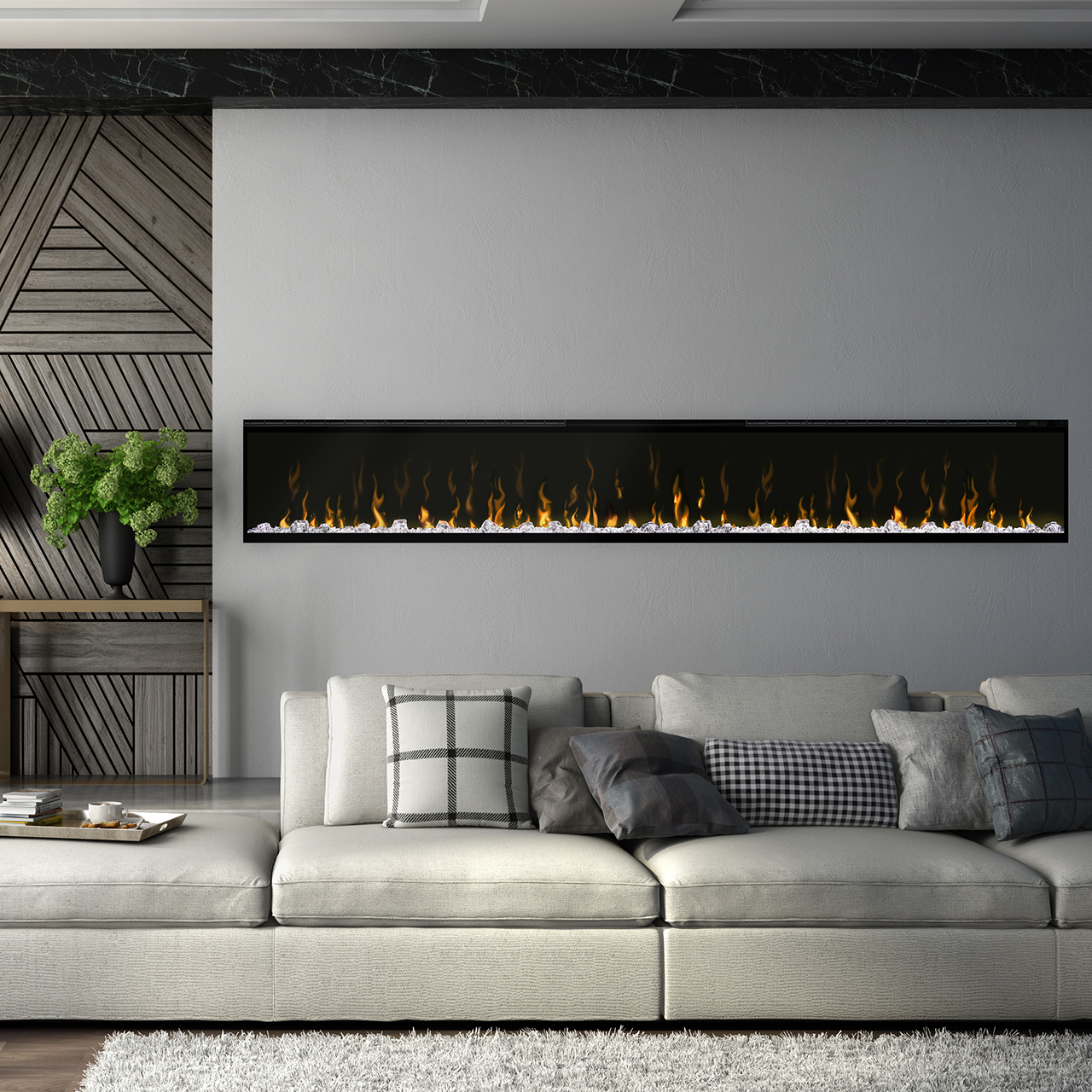 Dimplex 100 Inch IgniteXL Linear Electric Wall Mounted Fireplace