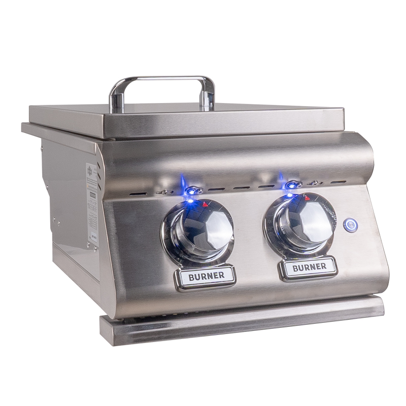Buck Stove Double Side Burner for Gas Grill Heads
