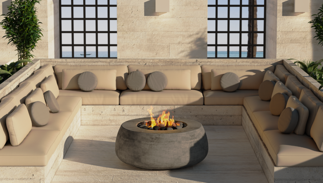 Prism Hardscapes 42 Inch Dune Gas Fire Bowl
