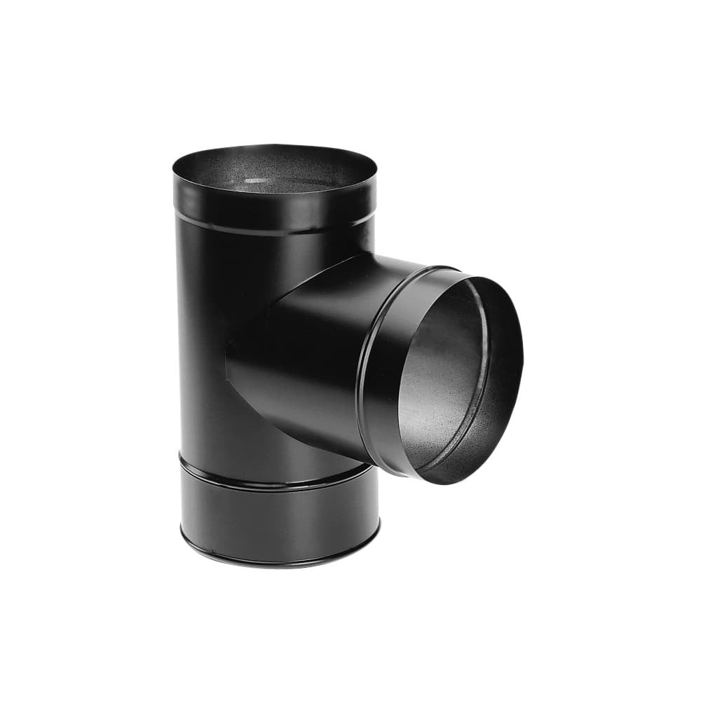 DuraVent DuraBlack 6" Diameter T-Pipe With Clean-Out Cap