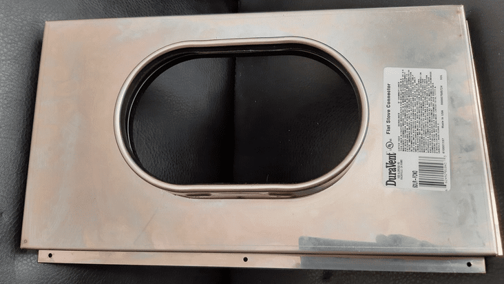 DuraVent DuraLiner Oval Stove Connector for Dura liner 8 inch Pipe - 8DLR-FCNO