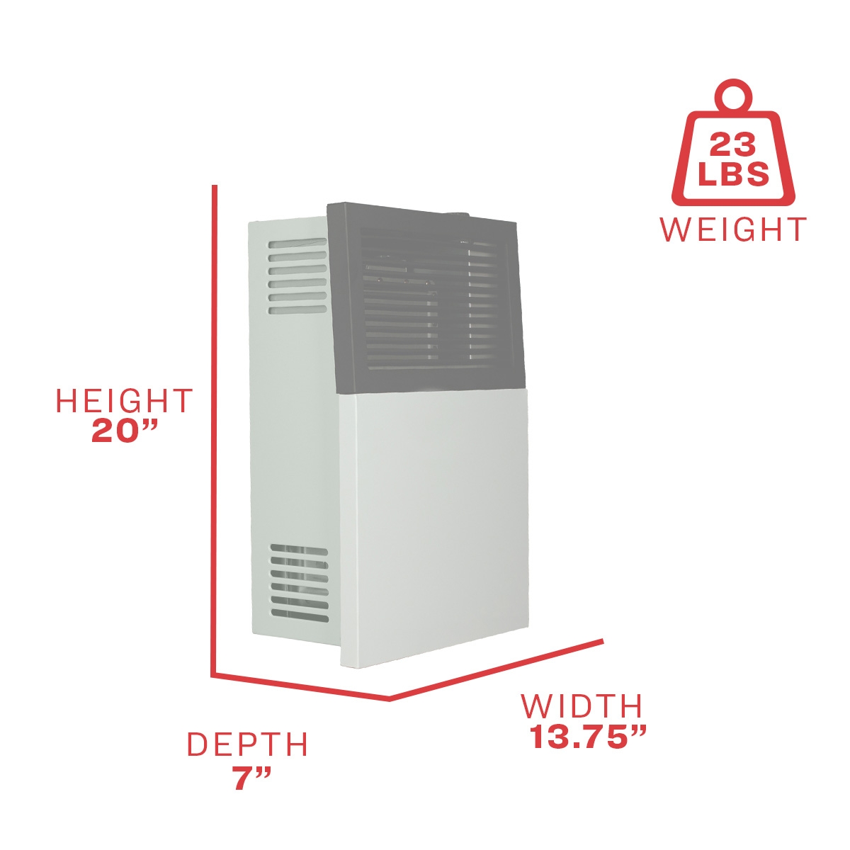 US Stove 14 Inch Ashley Direct Vent Gas Wall Heater