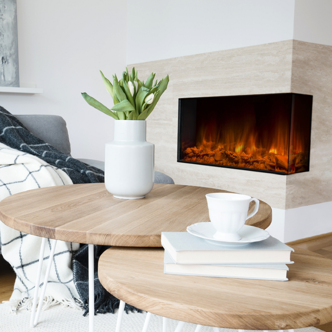 Dynasty Fireplaces 40 Inch Melody Multi-Sided Smart Electric Fireplace