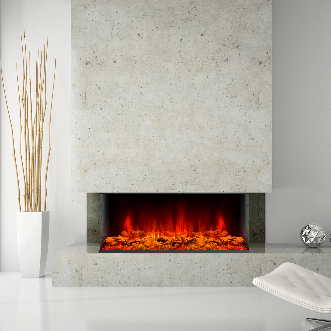 Dynasty Fireplaces 40 Inch Melody Multi-Sided Smart Electric Fireplace
