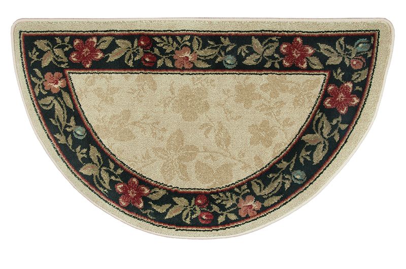 Goods of the Woods Garden Pattern Half Round Olefin Hearth Rug