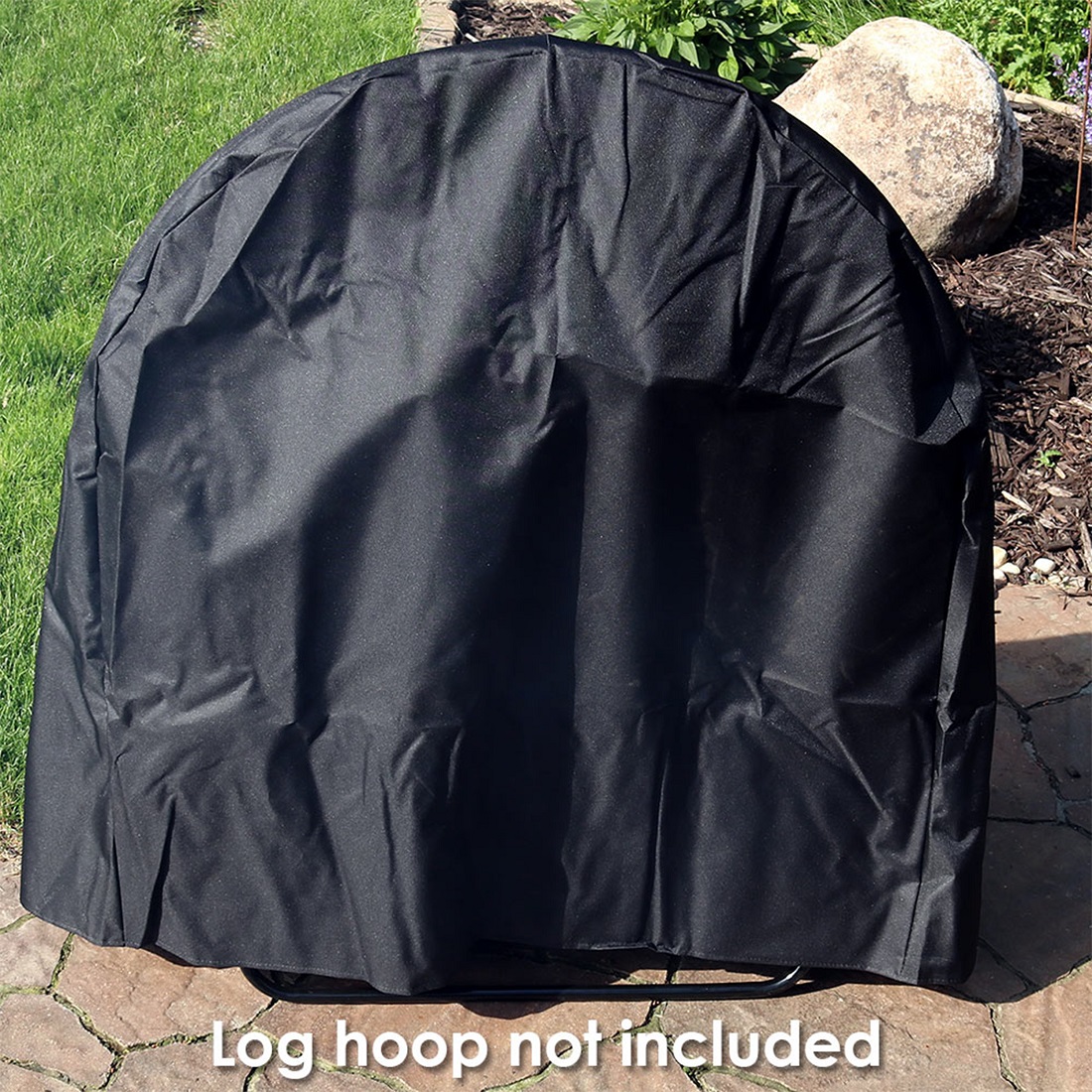 SunnyDaze 24 Inch Heavy-Duty Polyester Firewood Log Hoop Rack Cover