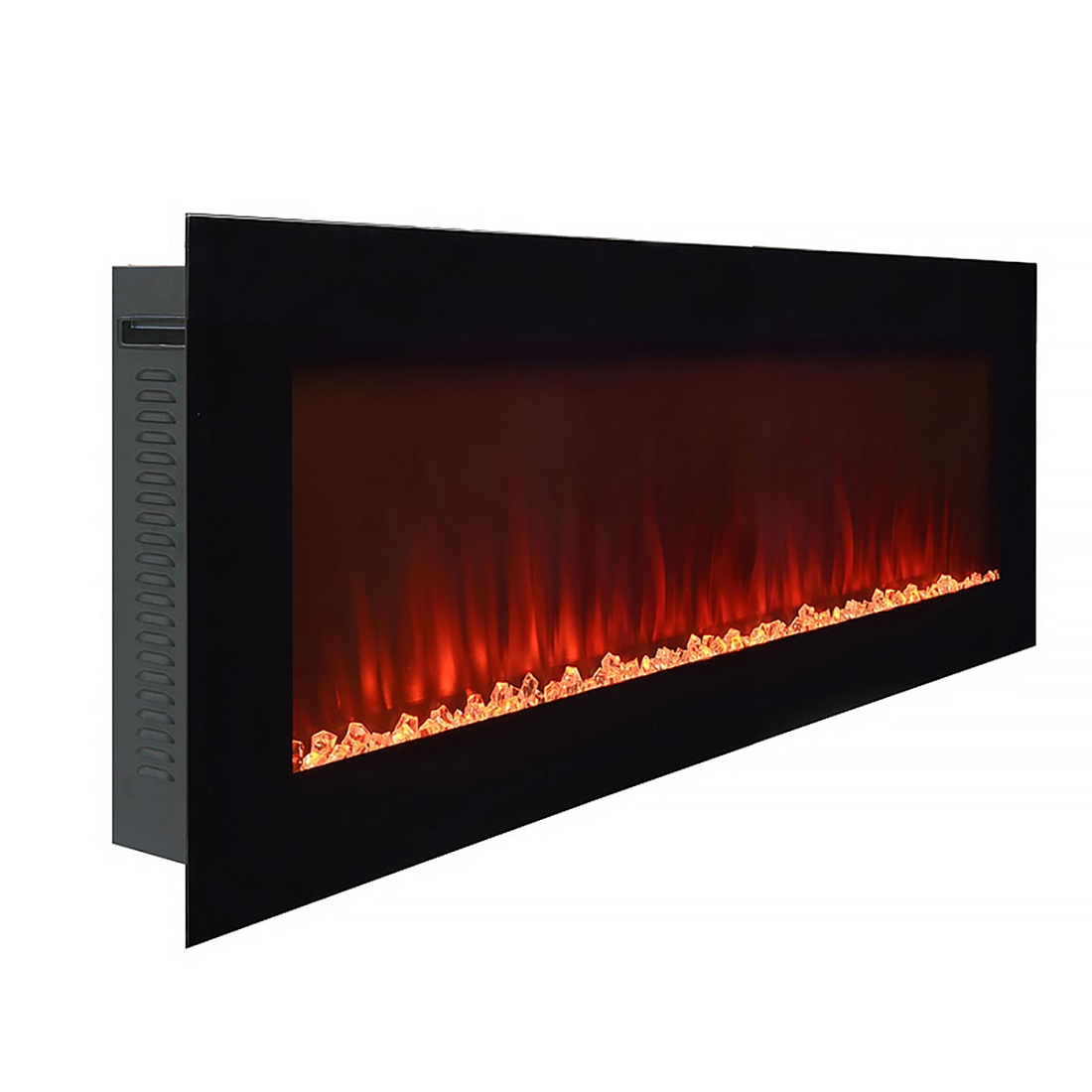 JR Home 42 Inch Premium Recessed or Wall Mount Electric Fireplace