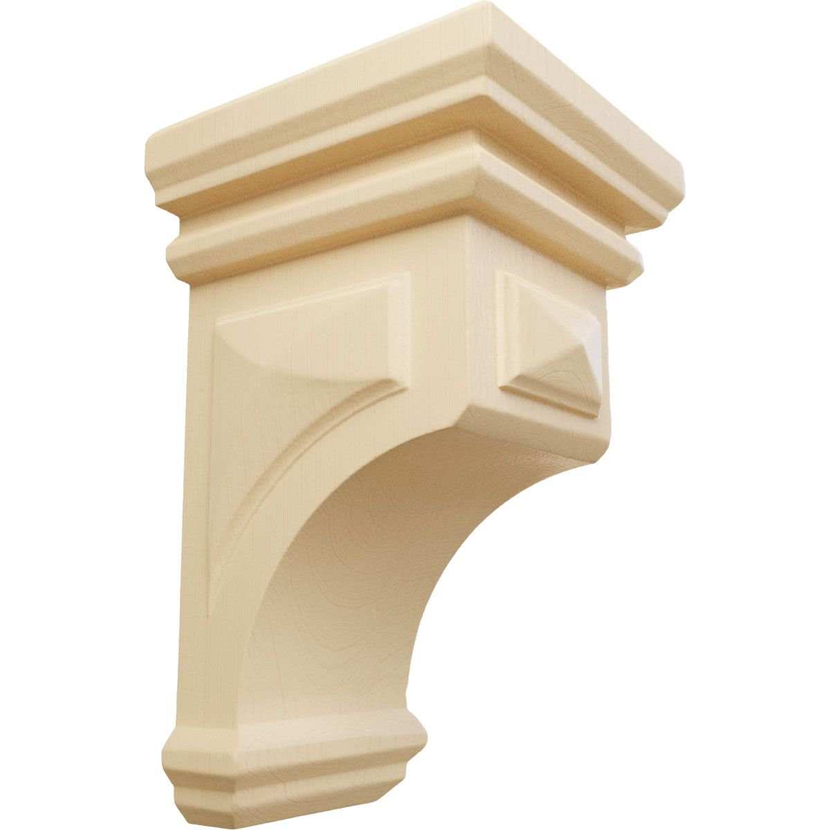 Ekena Millwork 3 1/2 Inch Mini Woodruff Wood Corbel