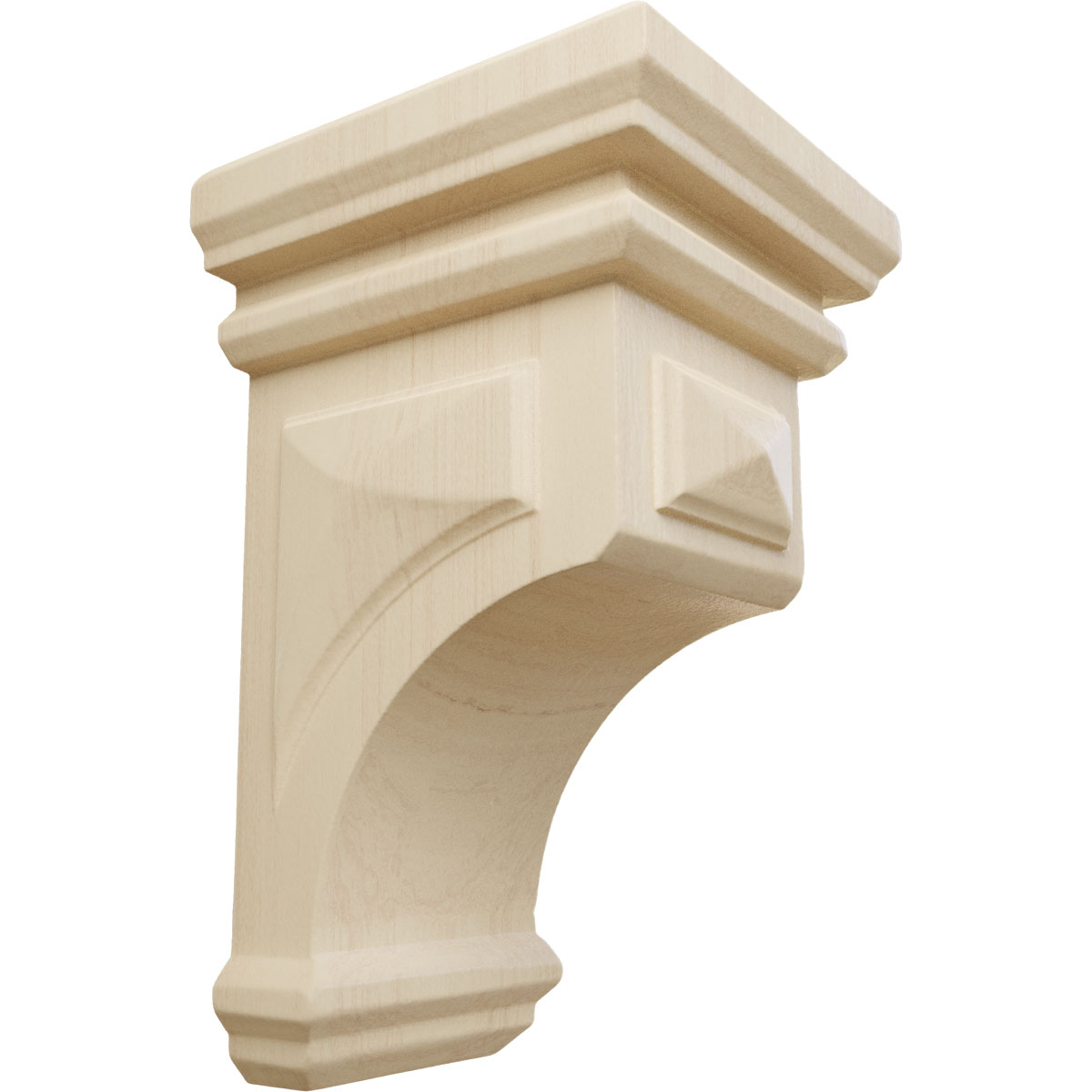 Ekena Millwork 3 1/2 Inch Mini Woodruff Wood Corbel