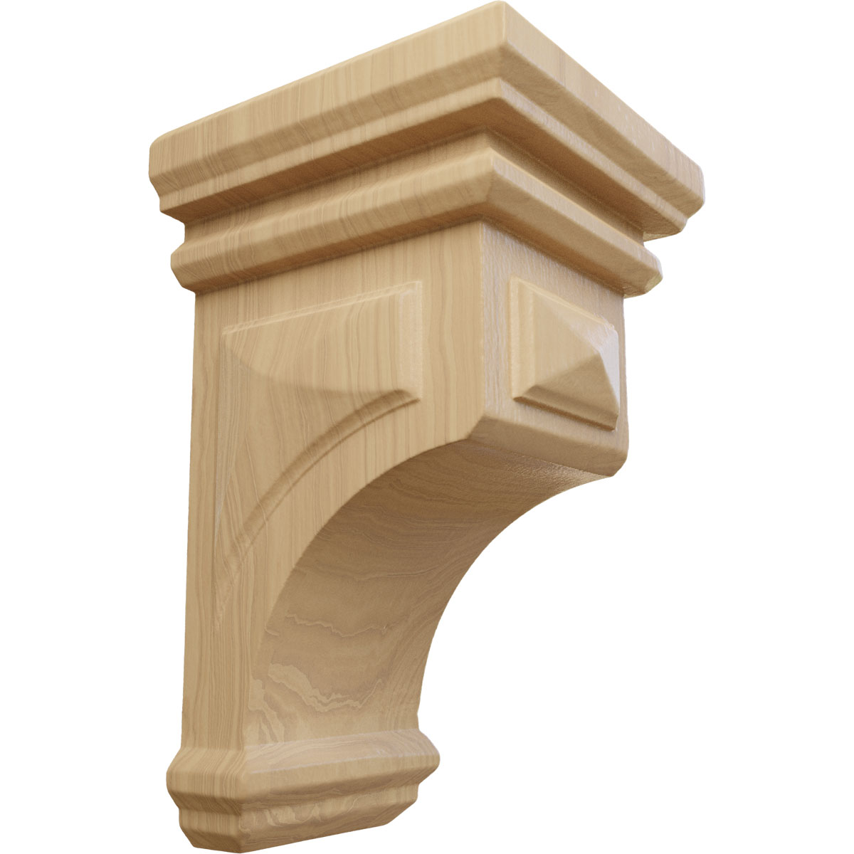 Ekena Millwork 3 1/2 Inch Mini Woodruff Wood Corbel