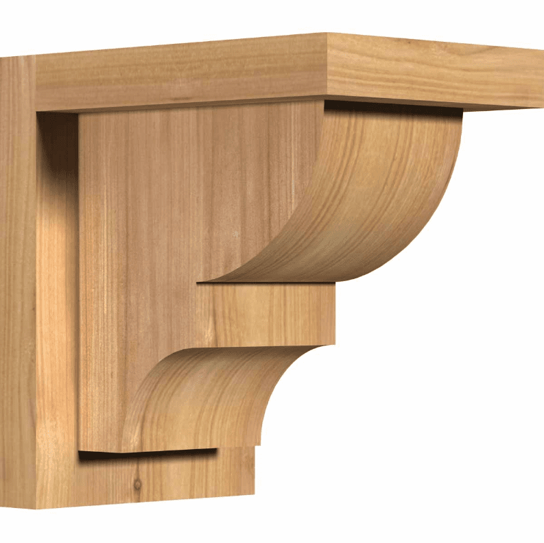 Ekena Millwork 7 1/2 Inch Ridgewood Corbels with Backplate