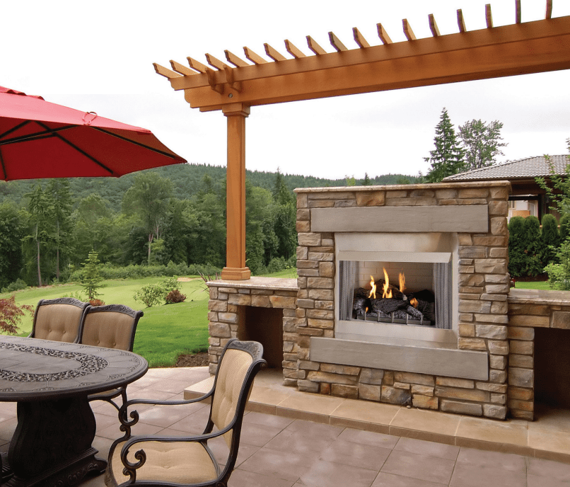 Empire 36" Carol Rose Outdoor Premium Fireplace Firebox with Flush Front and Refractory Liner