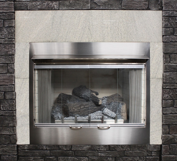 Empire 42" Carol Rose Outdoor Premium Fireplace Firebox with Flush Front and Refractory Liner