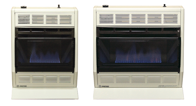 Empire Blue-Flame Heater with Hydraulic Thermostat Controls - White - 10 - 000 BTU