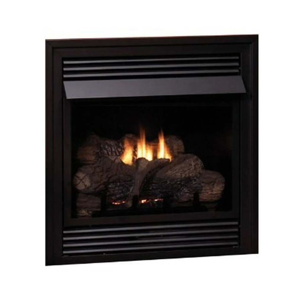 Empire Corner Mantel and Vail 32 Inch Vent Free Gas Fireplace - Intermittent Pilot