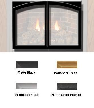 Empire Decorative Standard Arch Doors for 32 Inch Breckenridge Deluxe Fireboxes and Vail Premium Fireplaces - VFR-32-SCBL