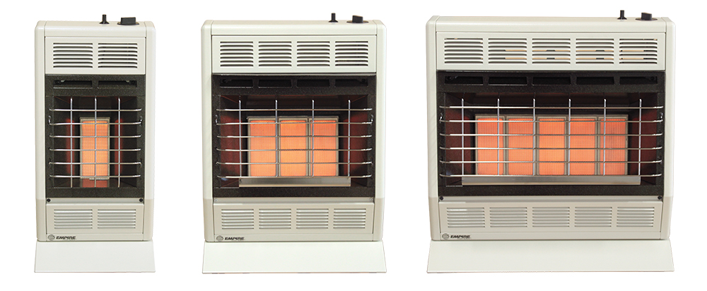 Empire Infrared Heater with Manual Heat Controls - White - 10 - 000 BTU