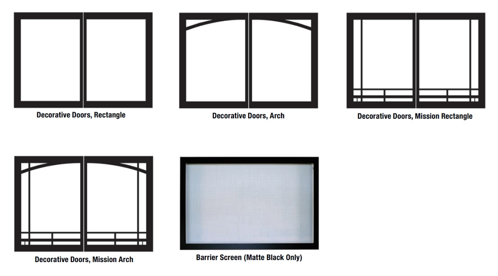 Empire 34 Inch Keystone Deluxe Natural Gas B-Vent Fireplace with Louvers - Millivolt