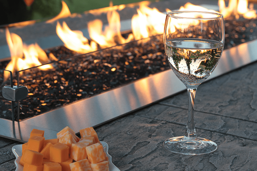 Empire Outdoor Linear Carol Rose 48 inch Stainless Steel Gas Fire Pit