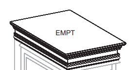 Empire Peninsula Mantel Top for 36" Peninsula Fireplaces