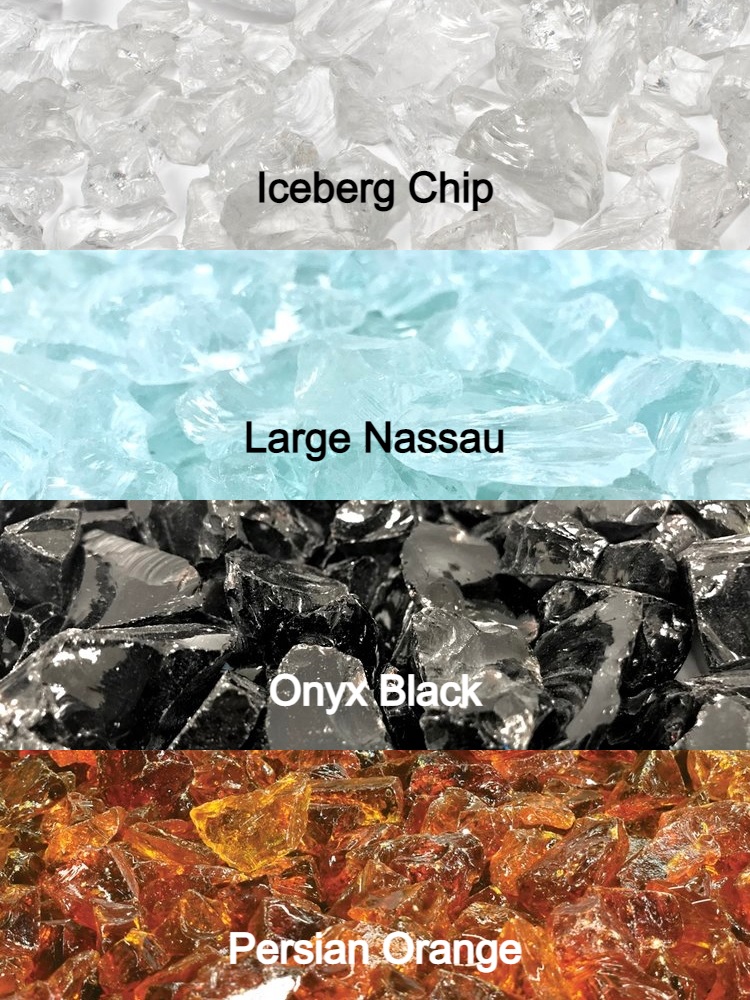 Enhance A Fire 3/4 Inch Recycled Crushed Fire Glass - 5 Pounds