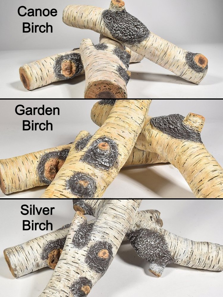 Enhance A Fire Burncrete Birch Branches for Gas Fireplaces and Fire Pits