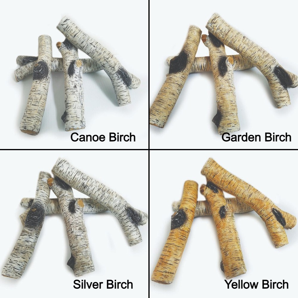 Enhance A Fire Burncrete Birch Twigs for Gas Fireplaces and Fire Pits