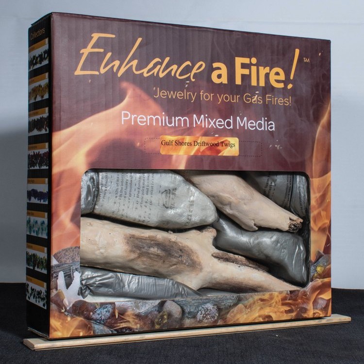 Enhance A Fire Burncrete Driftwood Twigs for Gas Fireplaces and Fire Pits