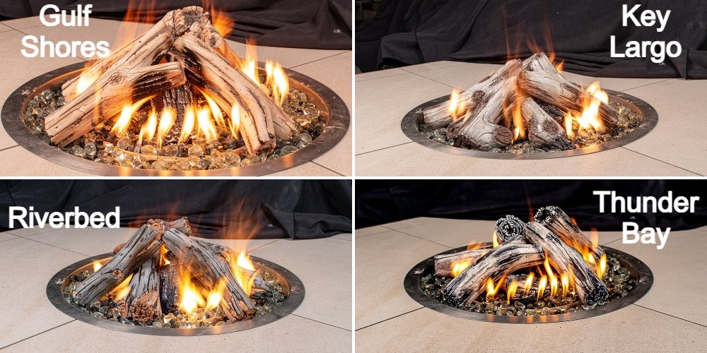 Enhance A Fire Designer Driftwood Gas Fire Pit Log Set