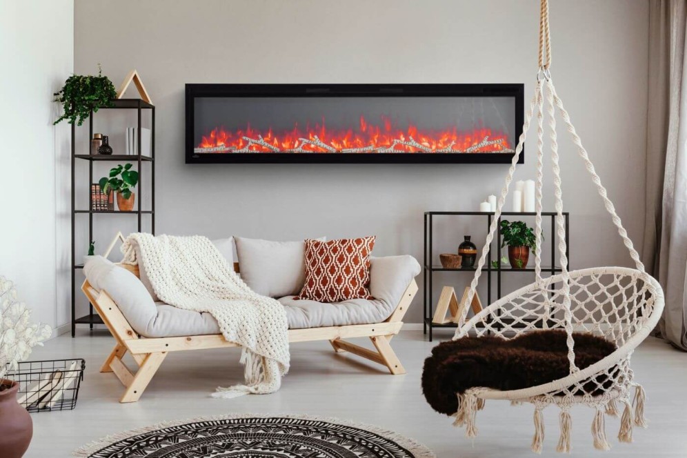 Napoleon 50 Inch Entice Electric Linear Wall Fireplace