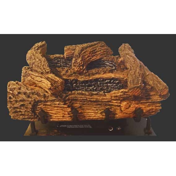 EverWarm 24" Palmetto Oak Ventless Propane Gas Log Set with Millivolt Control
