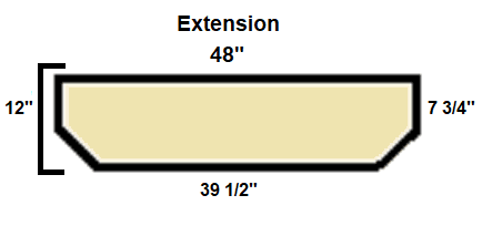 American Panel Hearth Classics 48 x 12 Inch Canyon Classic Edge Type 2 Hearth Extension