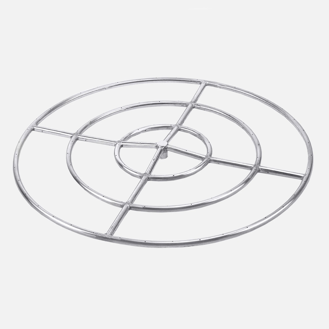 Fire By Design 30 Inch Powder Coat Brass Burner Round Gas Fire and Water Bowl - Match Light