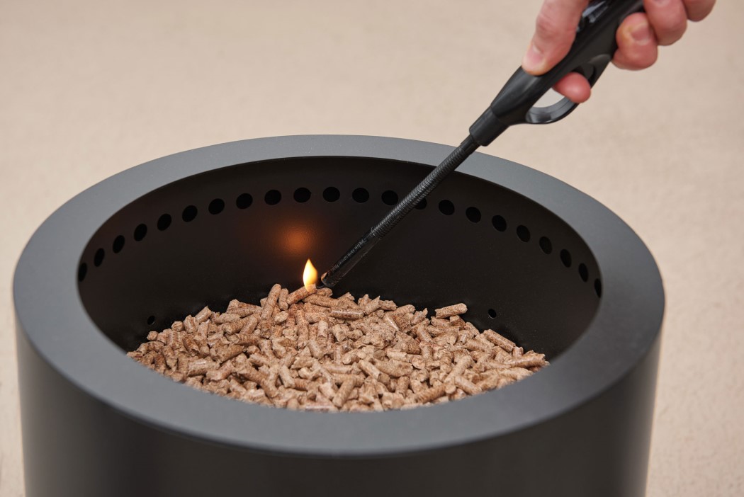Flame Genie 13 1/2 Inch Portable Wood Pellet Fire Pit