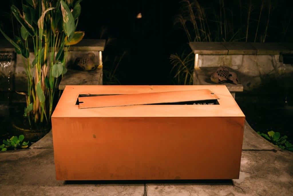 Fire Pit Art 48 Inch Linear Gas Fire Pit - Electronic Ignition