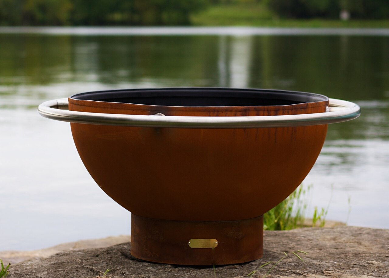 Fire Pit Art Bella Luna Gas Fire Pit - Match Lit