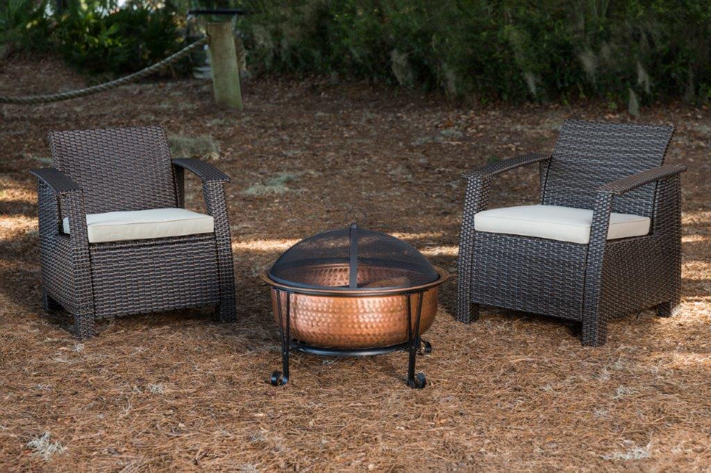 Fire Sense 26 1/2" Palermo Round Wood Burning Fire Pit