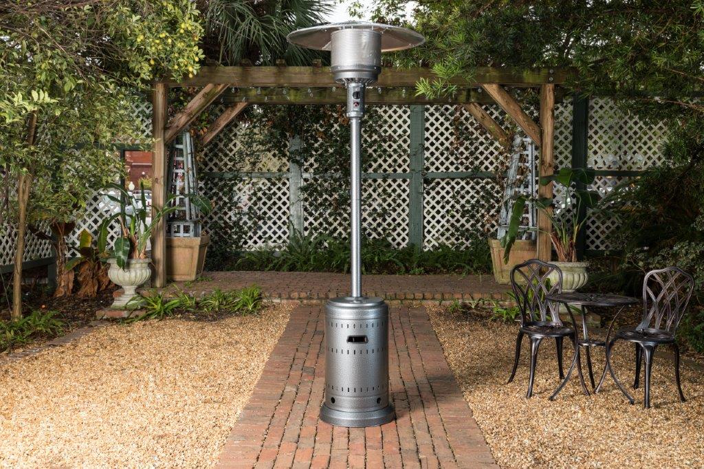 Fire Sense 33 Inch Hammered Platinum Commercial Patio Propane Heater
