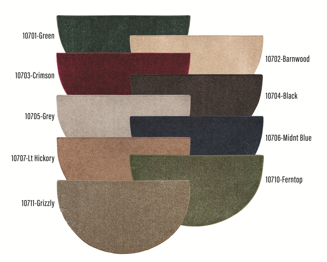 Goods of the Woods 48 x 27 Inch Polyester Flame Half Round Hearth Rug