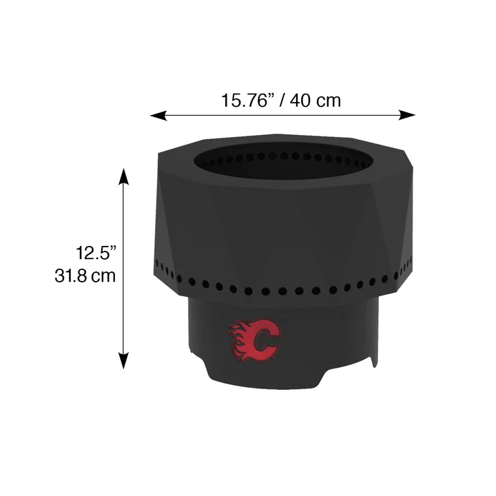 Blue Sky NHL Calgary Flames Smokeless Steel Portable Wood Burning Fire Pit