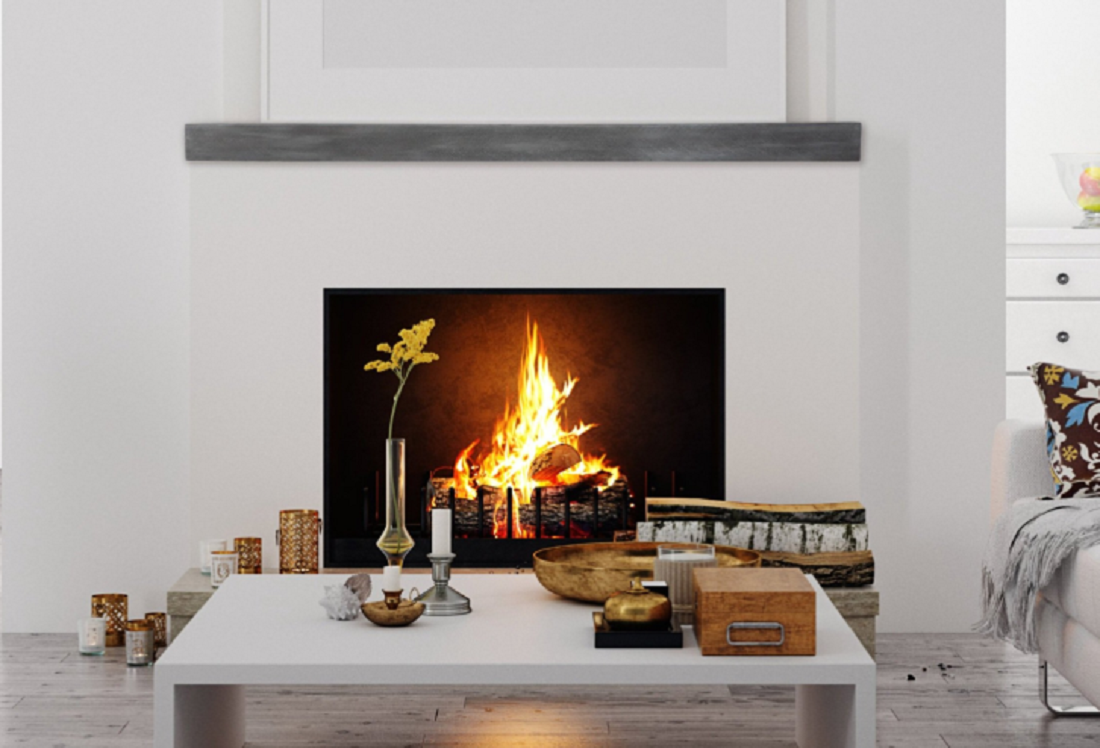 Lexington Hearth Flat Sawn Beam Mantel Shelf