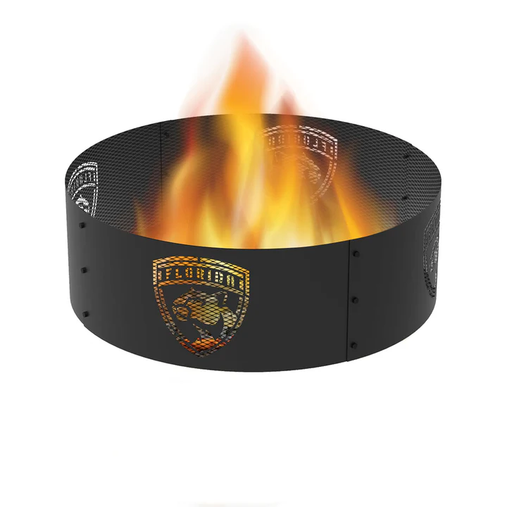 Blue Sky Florida Panthers 36 Inch Round Woodburning NHL Fire Ring