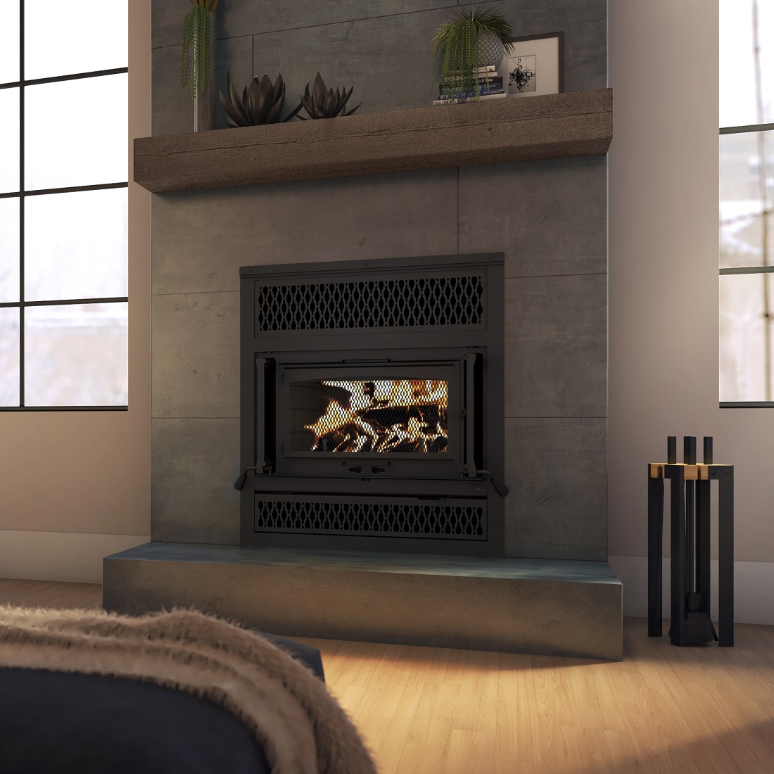 Valcourt 42 Inch Dallaire II High Efficiency Wood Burning Fireplace