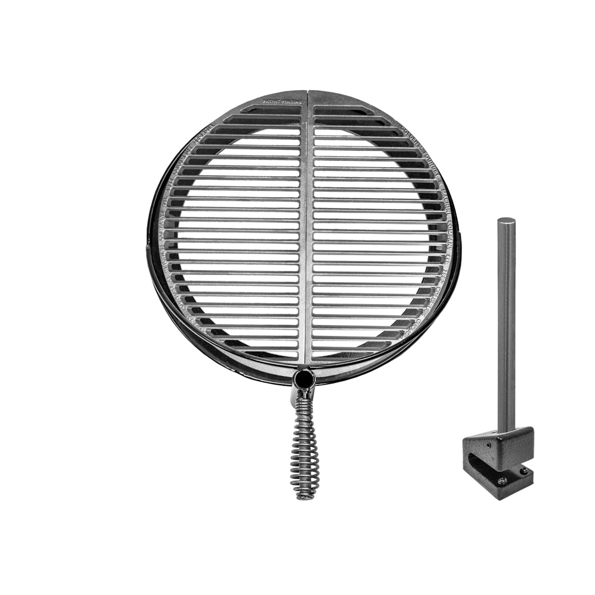 Goldens Cast Iron 14 1/2 Inch Small Shelf and Base with Rod for Fire Pit Cooking System