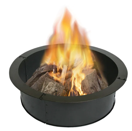 Blue Sky 42 Inch Round Black Steel Fire Ring