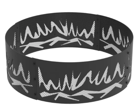 Blue Sky 36 Inch Round Black Heavy Gauge Steel Fire Ring